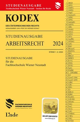 Abbildung von Doralt | KODEX Studienausgabe Arbeitsrecht FH Wr. Neustadt 2024 | 13. Auflage | 2024 | beck-shop.de