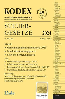 Abbildung von Bodis / Doralt | KODEX Steuergesetze 2024 | 73. Auflage | 2024 | beck-shop.de