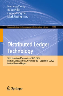 Abbildung von Dong / Pillai | Distributed Ledger Technology | 1. Auflage | 2024 | beck-shop.de