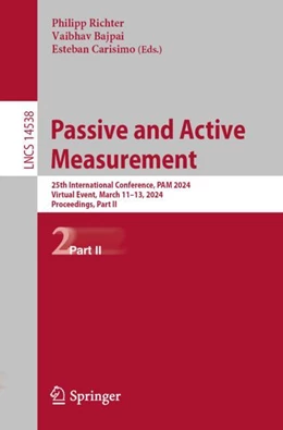 Abbildung von Richter / Bajpai | Passive and Active Measurement | 1. Auflage | 2024 | 14538 | beck-shop.de