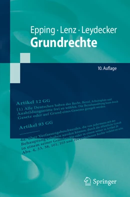 Abbildung von Epping / Lenz | Grundrechte | 10. Auflage | 2024 | beck-shop.de