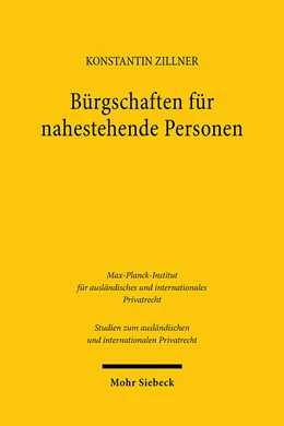 Abbildung von Zillner | Bürgschaften für nahestehende Personen | 1. Auflage | 2024 | beck-shop.de