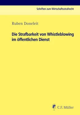 Abbildung von Doneleit | Die Strafbarkeit von Whistleblowing im öffentlichen Dienst | 1. Auflage | 2024 | beck-shop.de