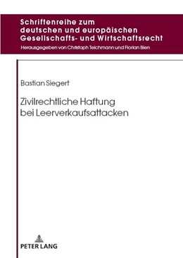 Abbildung von Siegert | Zivilrechtliche Haftung bei Leerverkaufsattacken | 1. Auflage | 2024 | beck-shop.de