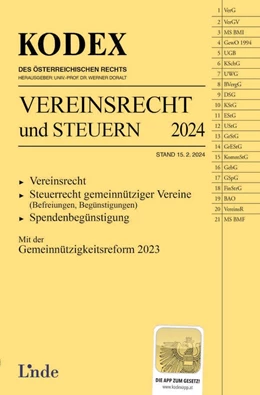 Abbildung von Doralt | KODEX Vereinsrecht und Steuern | 1. Auflage | 2024 | beck-shop.de