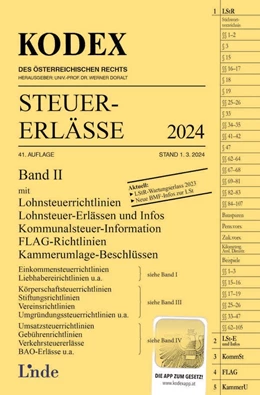 Abbildung von Titz-Frühmann / Doralt | KODEX Steuer-Erlässe 2024, Band II | 41. Auflage | 2024 | beck-shop.de