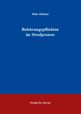 Abbildung von Allabaei | Belehrungspflichten im Strafprozess | 1. Auflage | 2024 | 36 | beck-shop.de