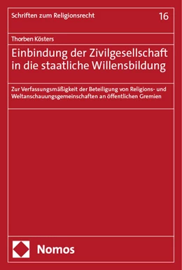 Abbildung von Kösters | Einbindung der Zivilgesellschaft in die staatliche Willensbildung | 1. Auflage | 2024 | 16 | beck-shop.de