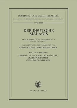 Abbildung von Haase / Duijvestijn | Der deutsche Malagis nach den Heidelberger Handschriften Cpg 340 und 315 | 1. Auflage | 2000 | beck-shop.de