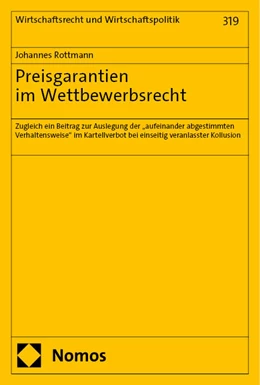 Abbildung von Rottmann | Preisgarantien im Wettbewerbsrecht | 1. Auflage | 2024 | 319 | beck-shop.de
