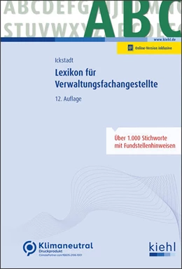 Abbildung von Ickstadt | Lexikon für Verwaltungsfachangestellte (Online Version) | 12. Auflage | 2024 | beck-shop.de