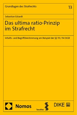 Abbildung von Eckardt | Das ultima ratio-Prinzip im Strafrecht | 1. Auflage | 2024 | 13 | beck-shop.de