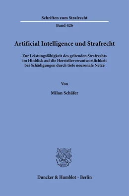 Abbildung von Schäfer | Artificial Intelligence und Strafrecht. | 1. Auflage | 2024 | 426 | beck-shop.de