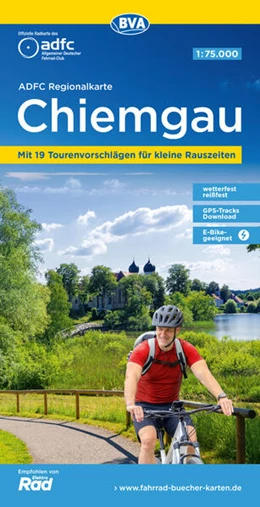 Abbildung von Allgemeiner Deutscher Fahrrad-Club e. V. (ADFC) / BVA BikeMedia GmbH | ADFC-Regionalkarte Chiemgau 1:75.000, mit Tagestourenvorschlägen, reiß- und wetterfest, E-Bike-geeignet, GPS-Tracks Download | 6. Auflage | 2024 | beck-shop.de