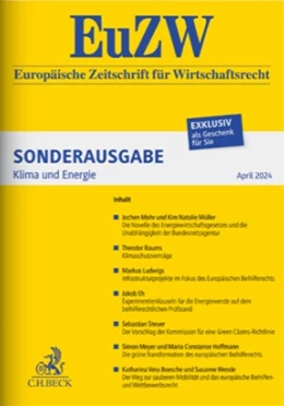 Abbildung von EuZW Sonderausgabe »Klima und Energie« | 1. Auflage | 2024 | beck-shop.de