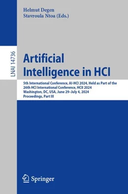 Abbildung von Degen / Ntoa | Artificial Intelligence in HCI | 1. Auflage | 2024 | 14736 | beck-shop.de