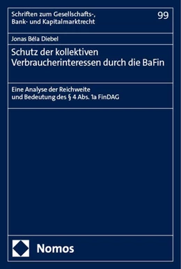 Abbildung von Diebel | Schutz der kollektiven Verbraucherinteressen durch die BaFin | 1. Auflage | 2024 | beck-shop.de