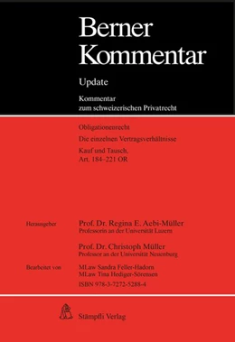 Abbildung von Hausheer | Berner Kommentar Update - Artikel 184-221 OR, Grundwerk, Kauf und Tausch (Kaufrecht) | 1. Auflage | 2004 | beck-shop.de