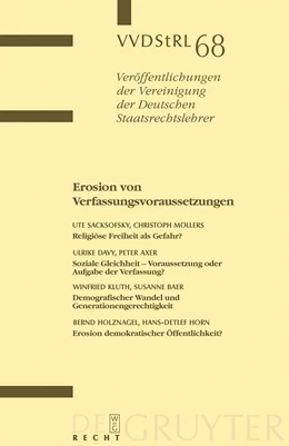 Abbildung von Sacksofsky / Möllers | Erosion von Verfassungsvoraussetzungen | 1. Auflage | 2009 | 68 | beck-shop.de