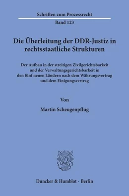 Abbildung von Scheugenpflug | Die Überleitung der DDR-Justiz in rechtsstaatliche Strukturen. | 1. Auflage | 1995 | 123 | beck-shop.de