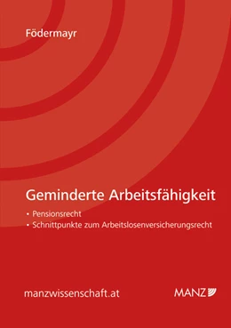 Abbildung von Födermayr | Geminderte Arbeitsfähigkeit | 1. Auflage | 2009 | beck-shop.de