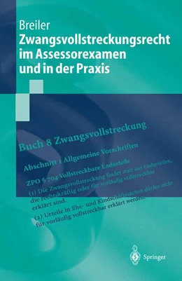 Abbildung von Breiler | Zwangsvollstreckungsrecht im Assessorexamen und in der Praxis | 1. Auflage | 2003 | beck-shop.de