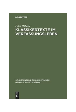 Abbildung von Häberle | Klassikertexte im Verfassungsleben | 1. Auflage | 1981 | 67 | beck-shop.de