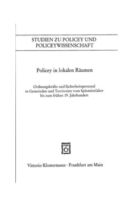 Abbildung von Holenstein / Konersmann | Policey in lokalen Räumen | 1. Auflage | 2002 | beck-shop.de