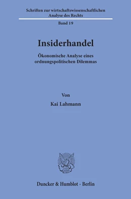 Abbildung von Lahmann | Insiderhandel. | 1. Auflage | 1994 | 19 | beck-shop.de