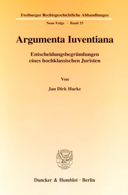 Abbildung von Harke | Argumenta Iuventiana. | 1. Auflage | 1999 | 33 | beck-shop.de
