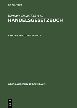 Abbildung von Staub | Handelsgesetzbuch: HGB, Band 1: Einleitung; §§ 1-47b | 5. Auflage | 2009 | beck-shop.de