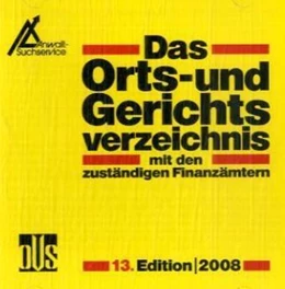 Abbildung von Das Orts- und Gerichtsverzeichnis 2008 auf CD | 13. Auflage | 2008 | beck-shop.de