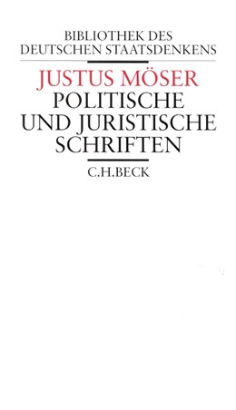 Abbildung von Möser, Justus | Politische und juristische Schriften | 1. Auflage | 2001 | beck-shop.de