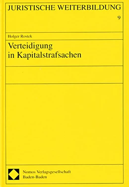 Abbildung von Rostek | Verteidigung in Kapitalstrafsachen | 1. Auflage | 2002 | beck-shop.de