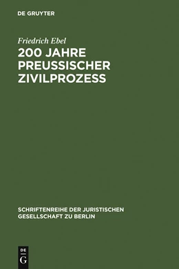 Abbildung von Ebel | 200 Jahre preußischer Zivilprozeß | 1. Auflage | 1982 | 71 | beck-shop.de