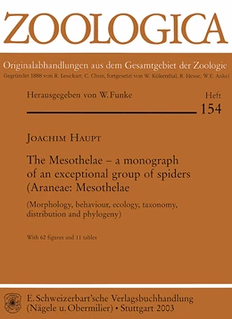 Abbildung von Haupt | The Mesothelae - a monograph of an exceptional group of spiders (Araneae: Mesothelae). | 1. Auflage | 2003 | 154 | beck-shop.de
