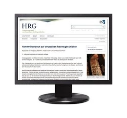 Abbildung von Handwörterbuch zur deutschen Rechtsgeschichte (HRG) • Jahresabonnement | 1. Auflage | | beck-shop.de