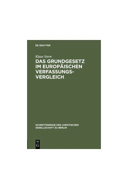 Abbildung von Stern | Das Grundgesetz im europäischen Verfassungsvergleich | 1. Auflage | 2000 | 164 | beck-shop.de