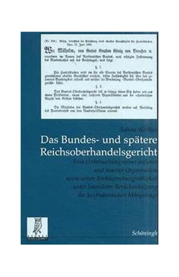 Abbildung von Winkler | Das Bundes- und spätere Reichsoberhandelsgericht | 1. Auflage | 2001 | 94 | beck-shop.de