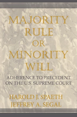 Abbildung von Spaeth / Segal | Majority Rule or Minority Will | 1. Auflage | 2001 | beck-shop.de