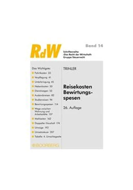 Abbildung von Trinler | Reisekosten Bewirtungsspesen | 26. Auflage | 2011 | 14 | beck-shop.de