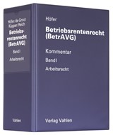 Abbildung von Höfer / de Groot / Küpper / Reich | Betriebsrentenrecht (BetrAVG) Band I: Arbeitsrecht | 28., erweiterte Auflage | 2022 | beck-shop.de