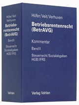 Abbildung von Höfer / Veit / Verhuven | Betriebsrentenrecht (BetrAVG) Band II: Steuerrecht / Sozialabgaben, HGB / IFRS | 24., erweiterte Auflage | 2023 | beck-shop.de