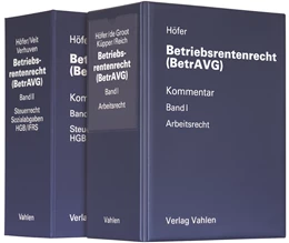 Abbildung von Höfer u.a. | Betriebsrentenrecht (BetrAVG) • Band I: Arbeitsrecht + Band II: Steuerrecht/Sozialabgaben, HGB/IFRS | 1. Auflage | | beck-shop.de