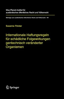 Abbildung von Förster | Internationale Haftungsregeln für schädliche Folgewirkungen gentechnisch veränderter Organismen | 1. Auflage | 2006 | 181 | beck-shop.de