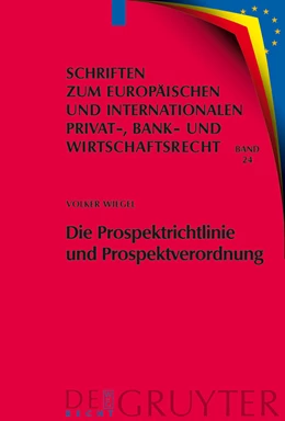 Abbildung von Wiegel | Die Prospektrichtlinie und Prospektverordnung | 1. Auflage | 2008 | 24 | beck-shop.de
