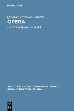 Abbildung von Horatius Flaccus / Klingner | Opera | 7. Auflage | 2021 | beck-shop.de