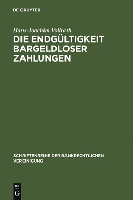 Abbildung von Vollrath | Die Endgültigkeit bargeldloser Zahlungen | 1. Auflage | 1997 | 9 | beck-shop.de