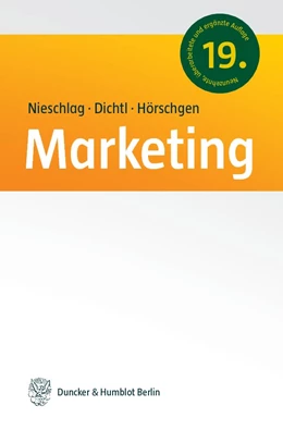 Abbildung von Nieschlag / Dichtl | Marketing | 19. Auflage | 2002 | beck-shop.de
