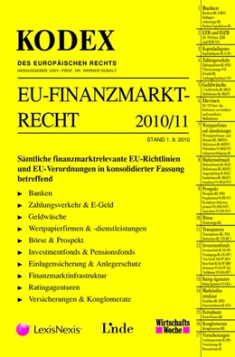 Abbildung von Doralt | KODEX EU-Finanzmarktrecht 2010/11 | 1. Auflage | 2010 | beck-shop.de